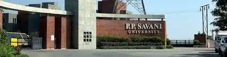P.P. Savani University, Surat Banner