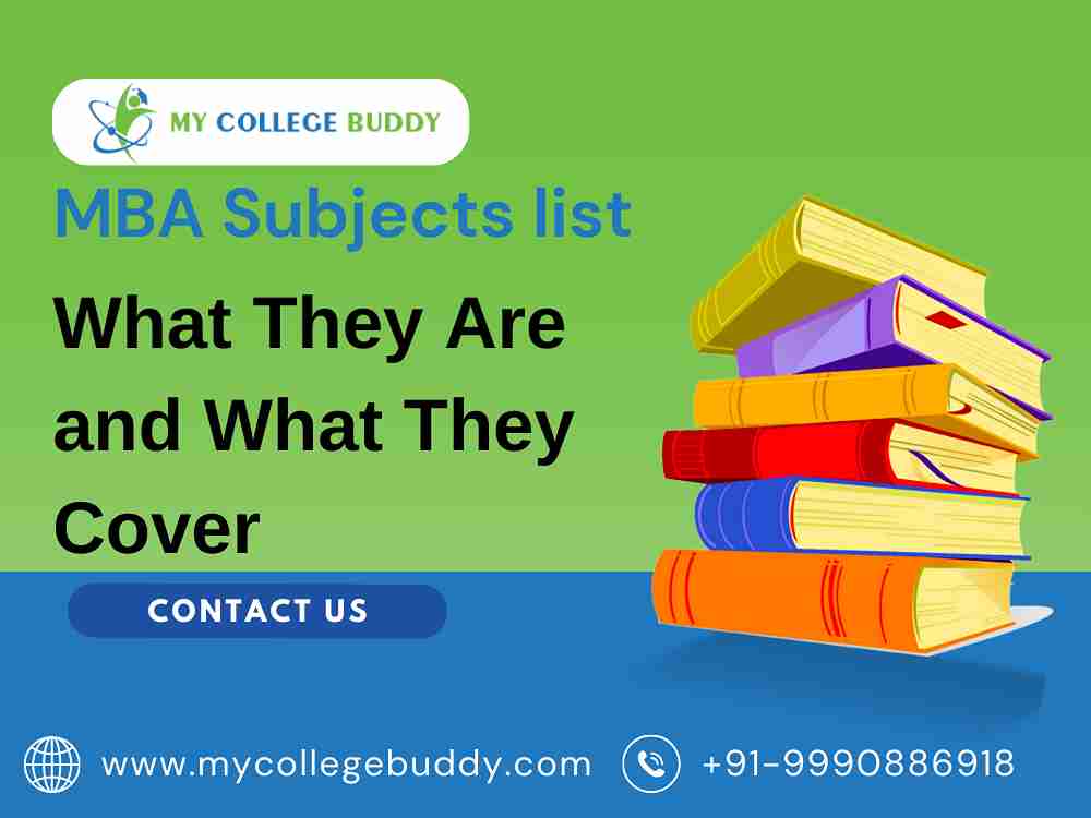 MBA Subjects list: What They Are and What They Cover